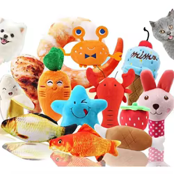 Juguete de peluche chirriante masticable para perros pequeños y gatos