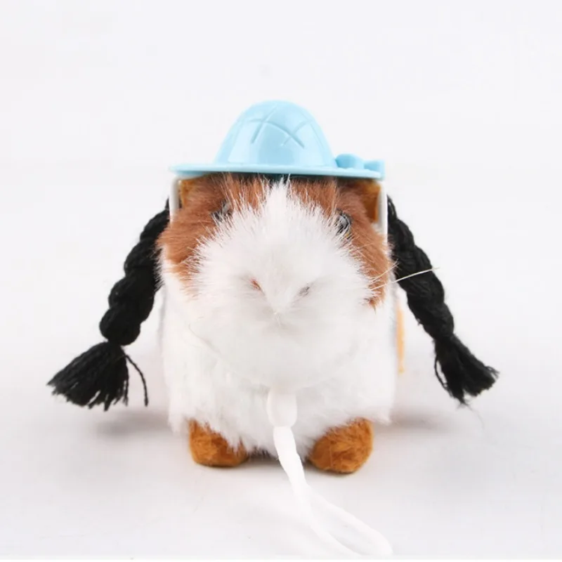 Sombrero para hámster conejillo de indias, trenzas, loro, mascota, sombrero pequeño, accesorios, Mini muñeco de pájaro de Guinea, accesorios, sombrero de disfraz de fiesta para mascotas - imagen 3
