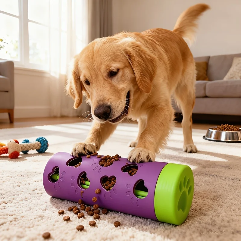 Comedero lento interactivo para perros resistente mordidas diseño pata