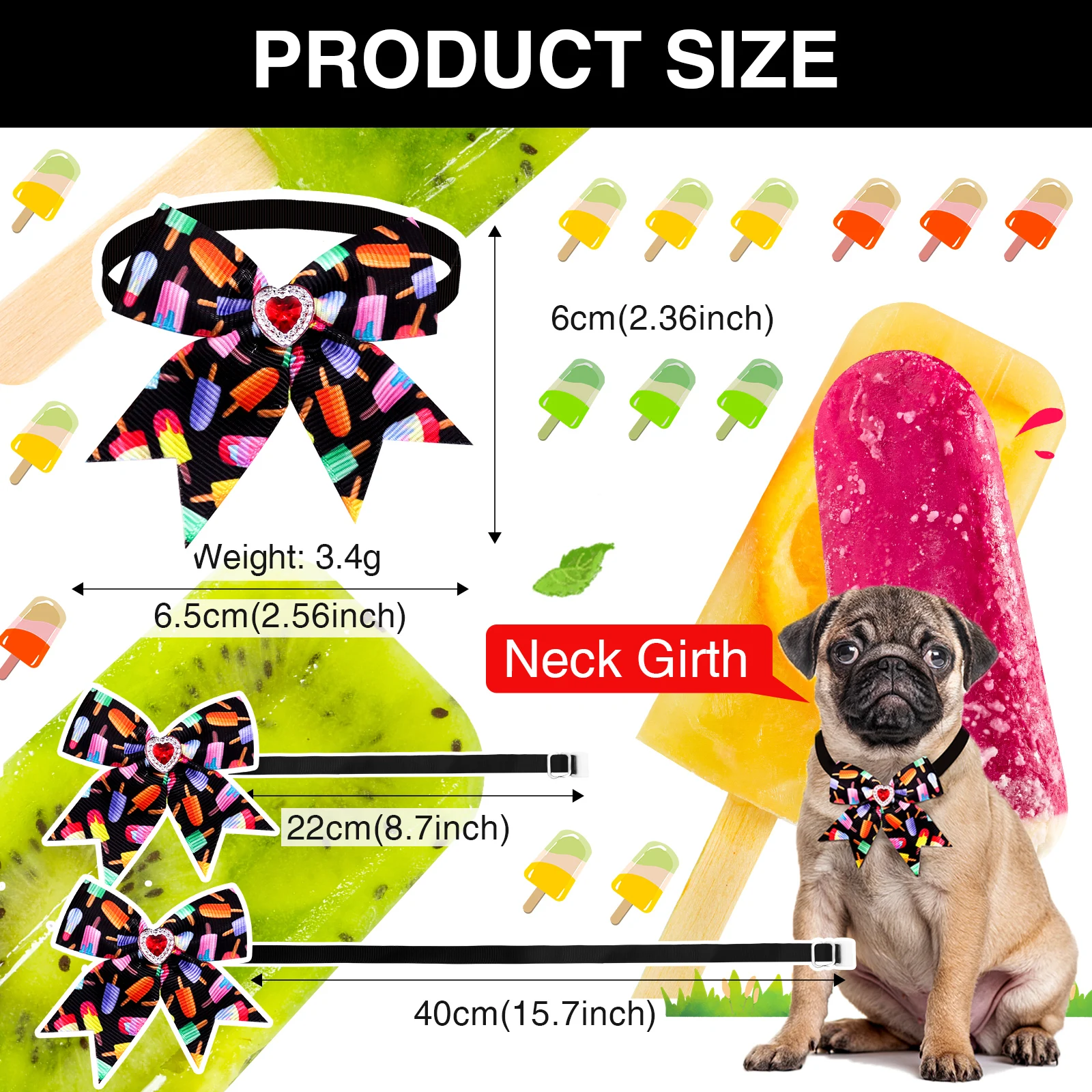 Lazos decorativos para perros pequeños – Corbatas de verano - imagen 2