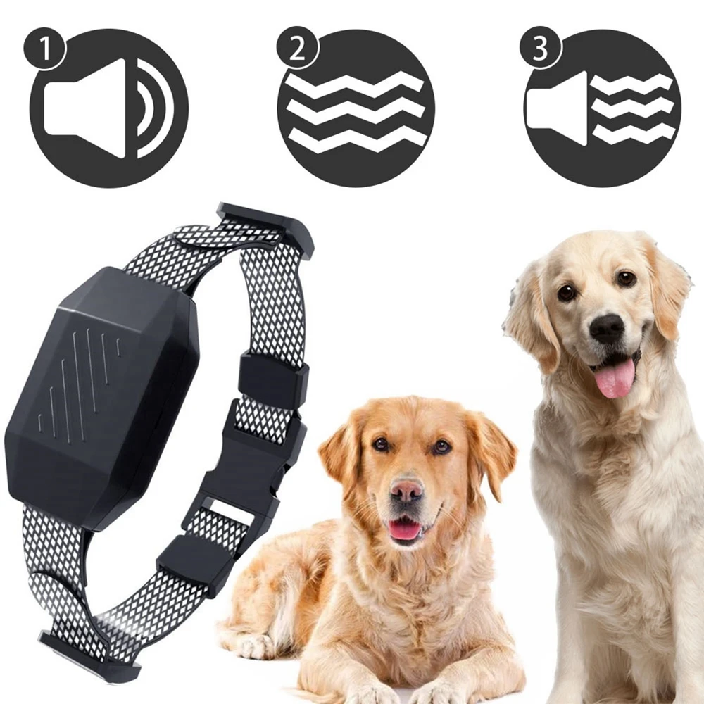 Collar eléctrico antiladridos para perro, con pantalla LCD collarín de entrenamiento de mascotas, resistente al agua, recargable, con Control remoto - imagen 2