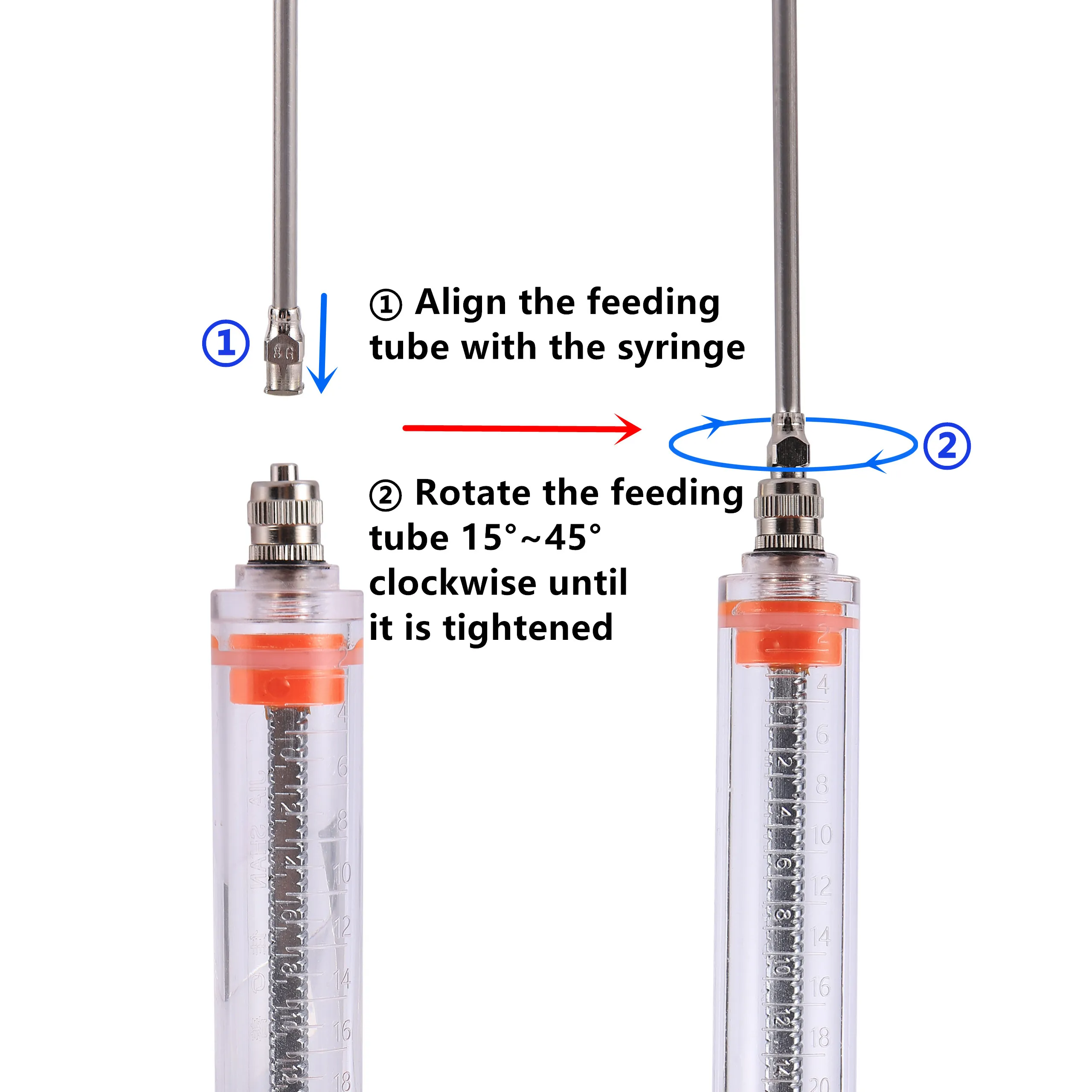 10ml/20ml Manual Feeding Rearing Gavage Crop Needle Straight Medication Tube Cage Birds Mice Parrot Fledgling Feeding Syringe - imagen 5
