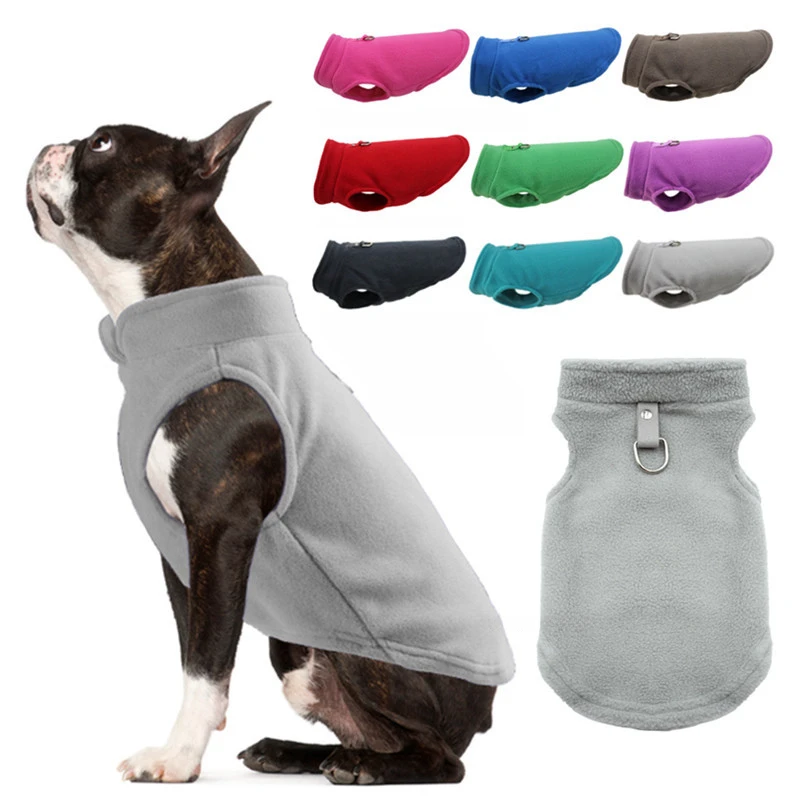 Ropa cálida de invierno para perros, chaqueta para mascotas, chaleco con anillo en D para perros pequeños, ropa para gatos, disfraces de Bulldog Francés, abrigo para Chihuahua