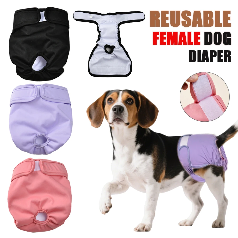 Pañales reutilizables para perros pequeños y grandes, pañales ajustables lavables para cachorros, pantalones fisiológicos, bragas para el período Menstrual para mascotas - imagen 2