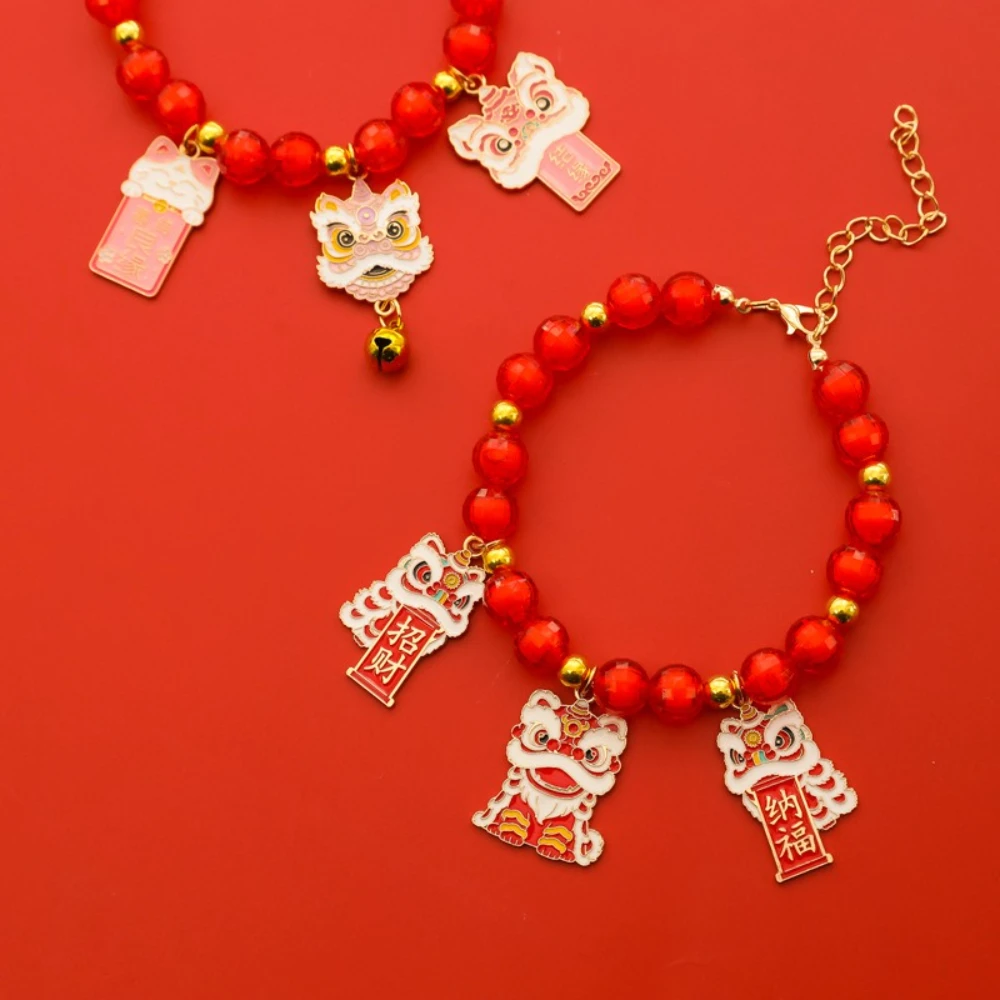 Collar de perlas chino para gatos y perros – Amuleto suerte Año Nuevo