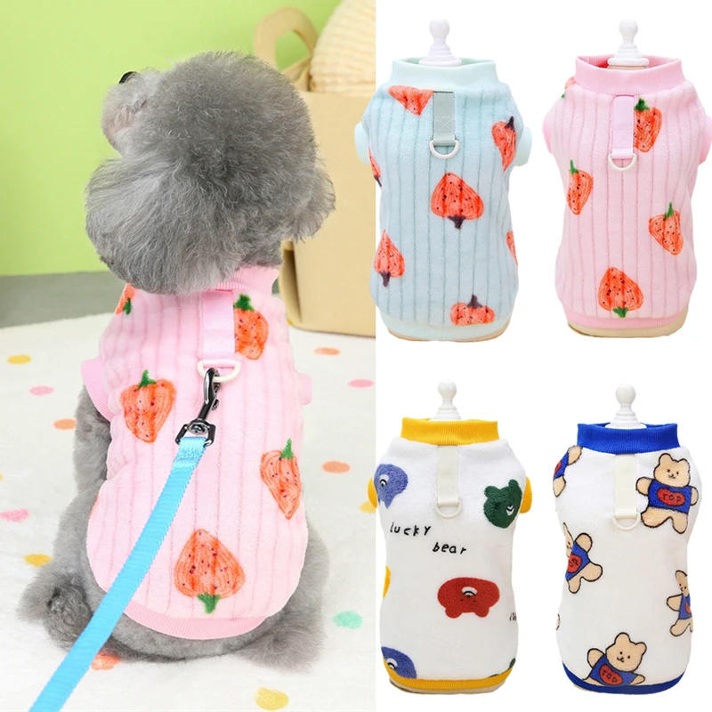 Ropa bonita y dulce para cachorros y mascotas con hebilla, suéter para perros pequeños, jersey para perros pequeños, ropa para mascotas Chihuahua Schnauzer