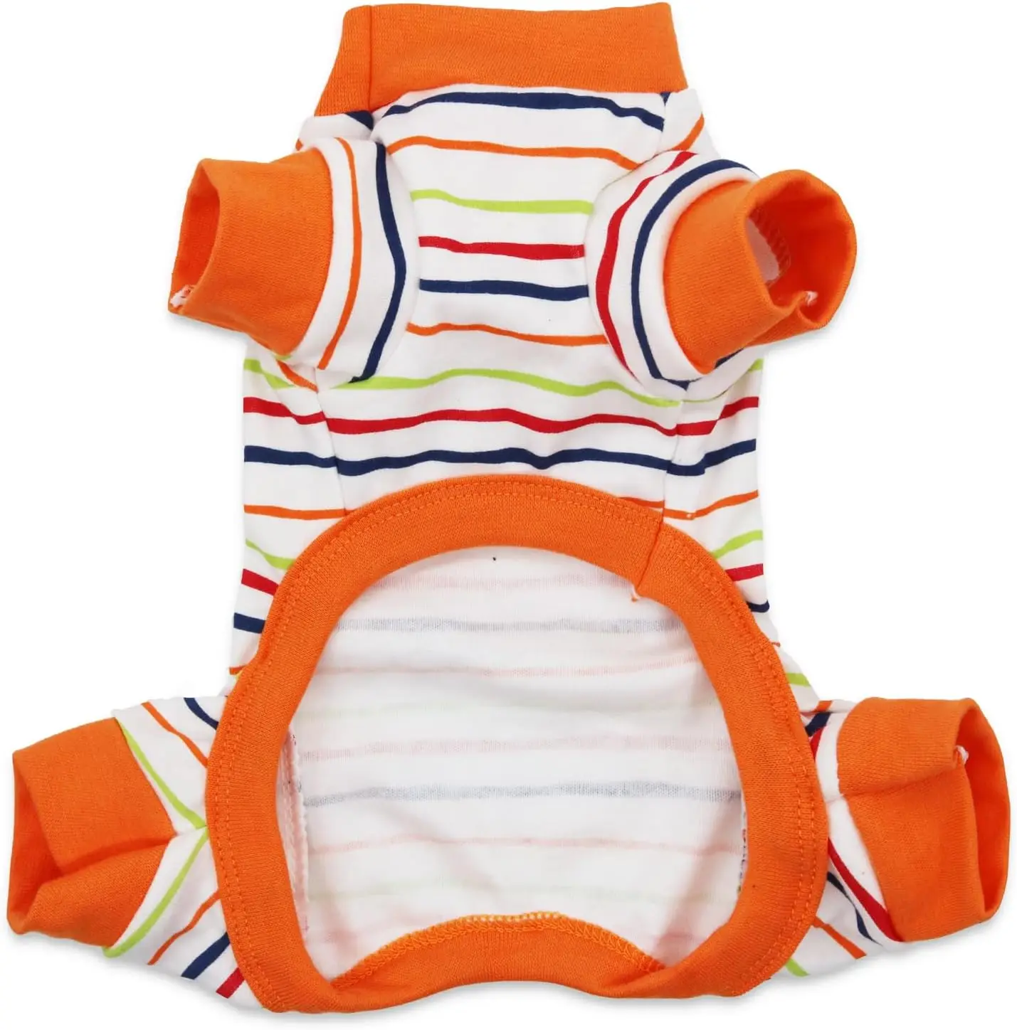 Pijamas a rayas para perros, mono, ropa de algodón para perros pequeños y medianos, mono suave para cachorros y gatos, ropa para mascotas, primavera y otoño - imagen 3