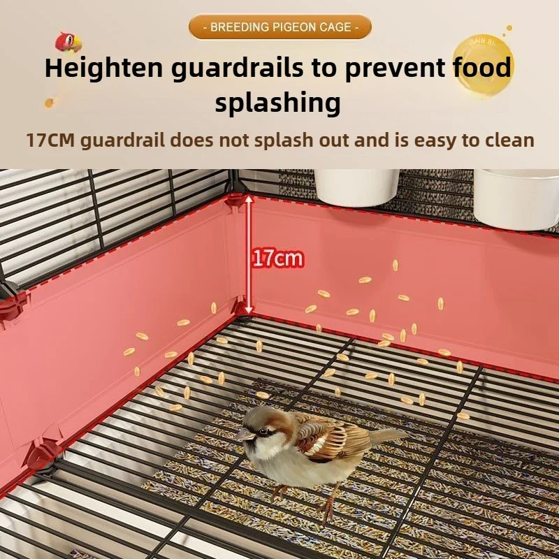 Jaulas para pájaros de interior DIY, jaulas grandes de Metal y hierro para pájaros, divisor para loros, Villa de tordo, jaula de lujo para pájaros, alimentos antisalpicaduras, suministros para mascotas - imagen 2