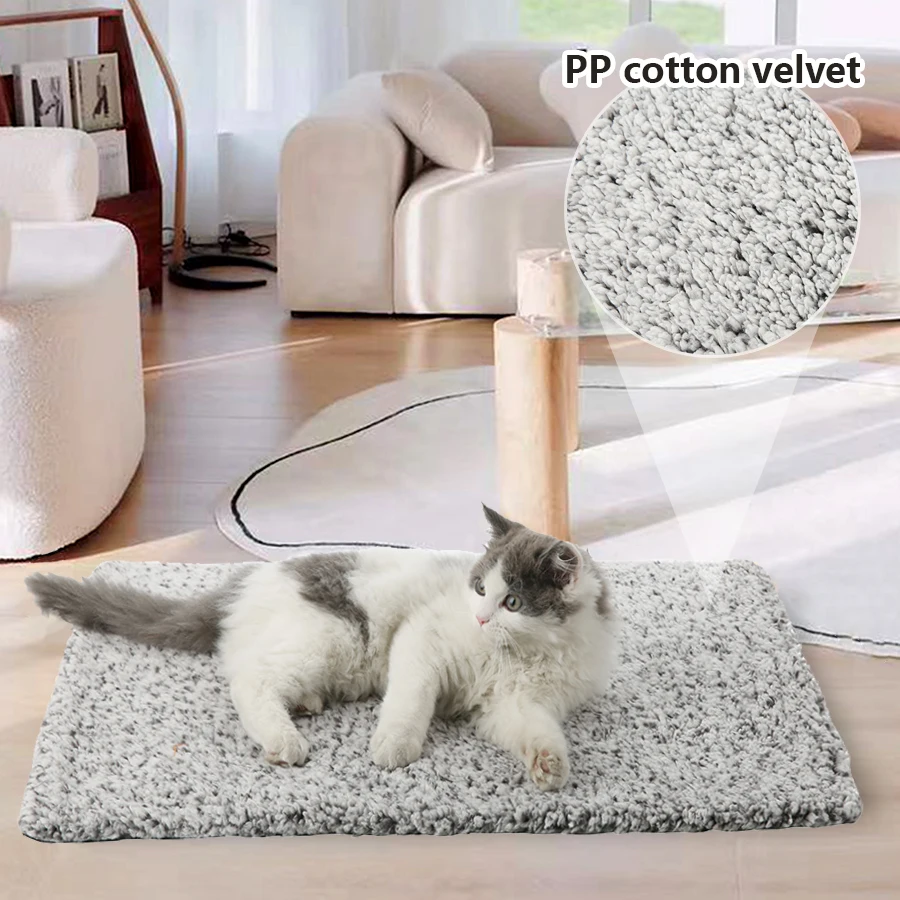 Estera para mascotas con autocalentamiento, colchón para perros con película de aluminio súper suave para dormir, alfombrilla para cama para gatos y perros pequeños y medianos - imagen 5