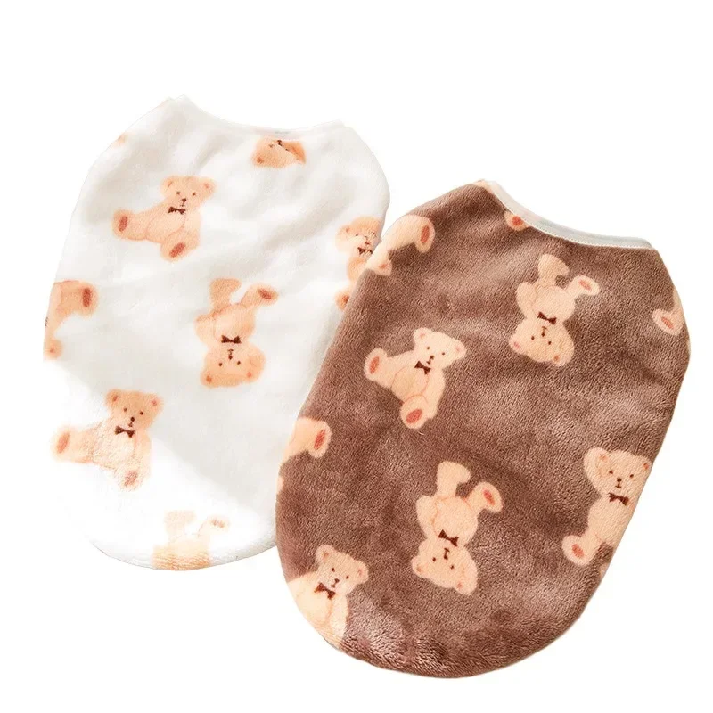 Acogedor chaleco polar para mascotas con bonito estampado de patas: ropa cálida de invierno para perros y gatos pequeños a extra pequeños, lavable a máquina