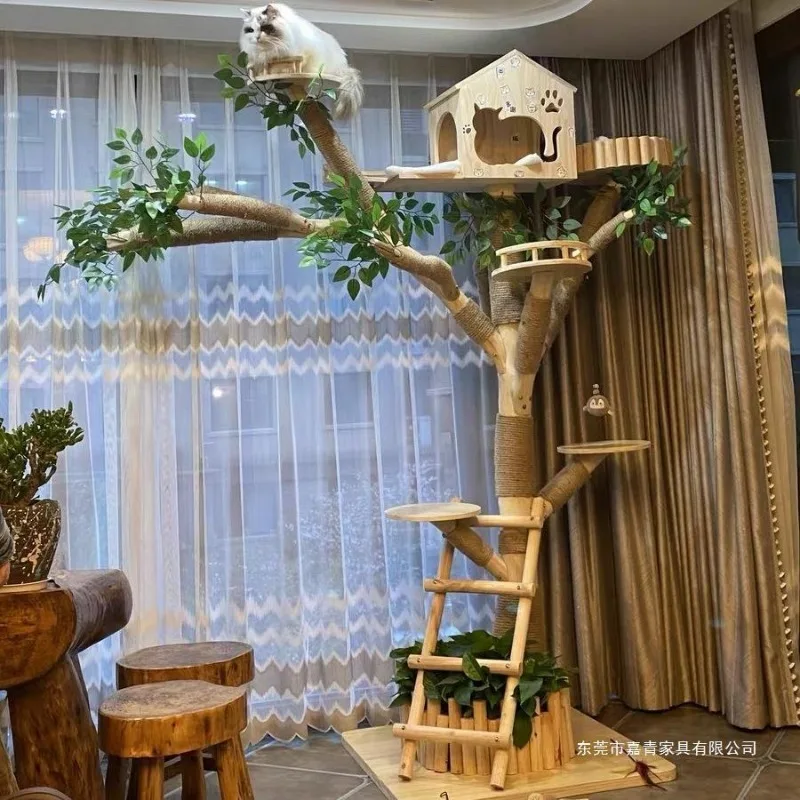 Marco de escalada de árbol Individual para gatos, marco de escalada ambiental creativo para mascotas, torre de hábitat interior, raspadores para gatos - imagen 2