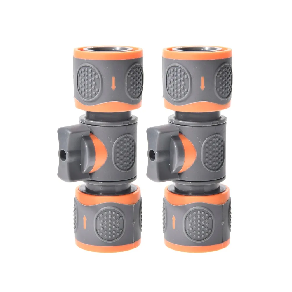 Divisor de válvula recta recubierto de plástico con interruptor, adaptador de pezón de conexión rápida de 1/2 "3/4" para conector de acoplamiento de manguera suave, 1 ud. - imagen 5