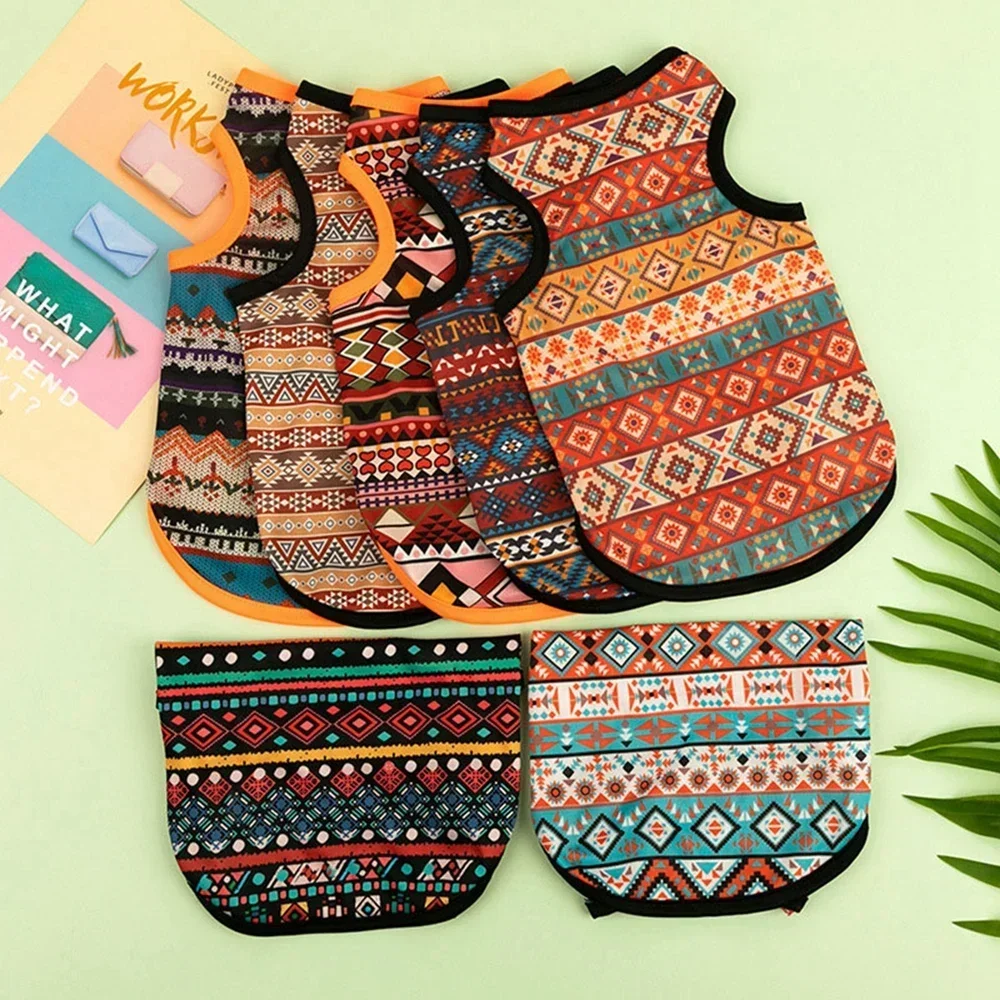 Ropa para mascotas estilo bohemio, chaleco para perros, ropa para gatos, chaleco para perros pequeños de verano, camisa, ropa para perros pequeños, ropa para mascotas Bulldog Francés - imagen 2