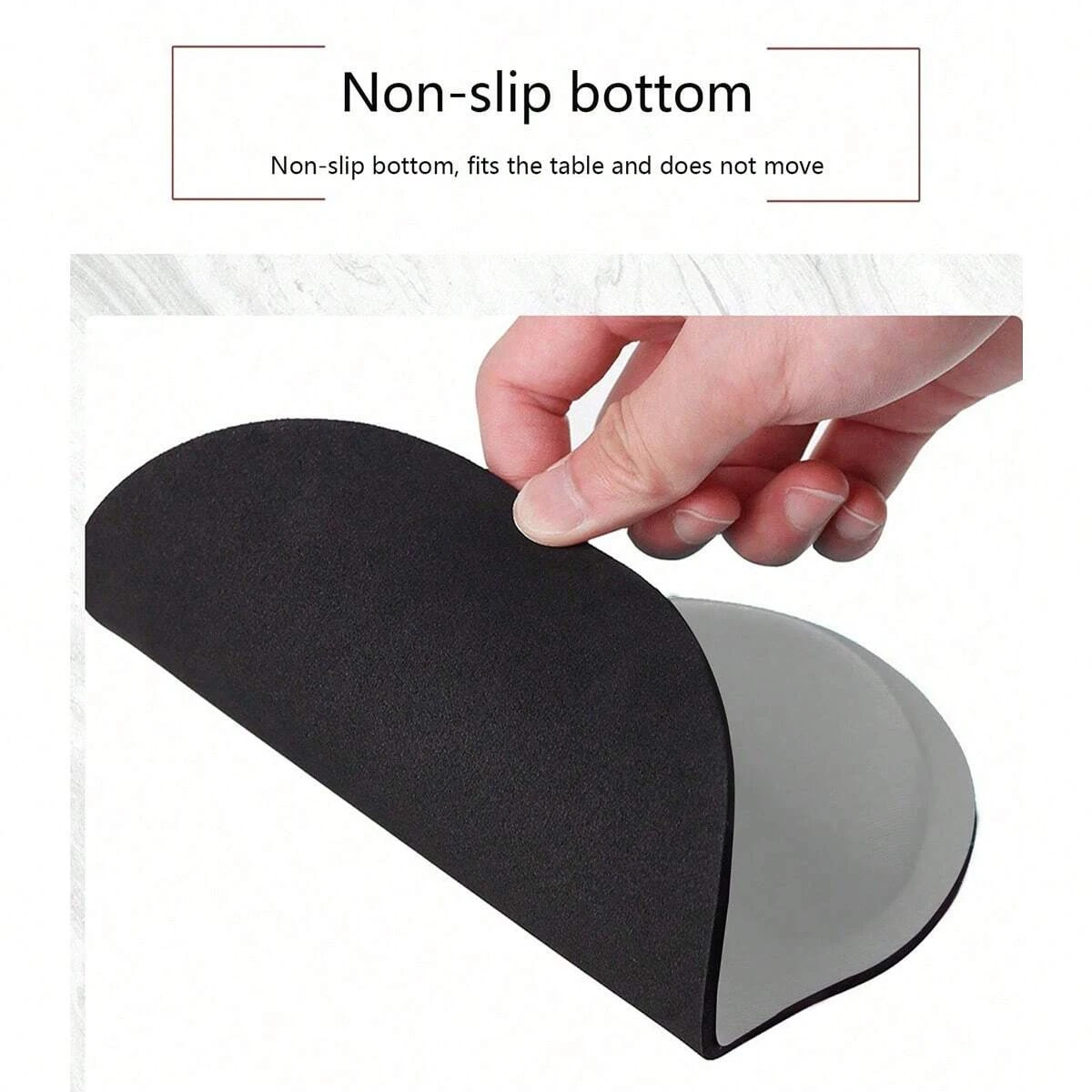 Alfombrilla de ratón con soporte para muñeca, ergonómica, cuadrada, antideslizante, cómoda, para uso en PC en el hogar y la Oficina, 1 Uds.