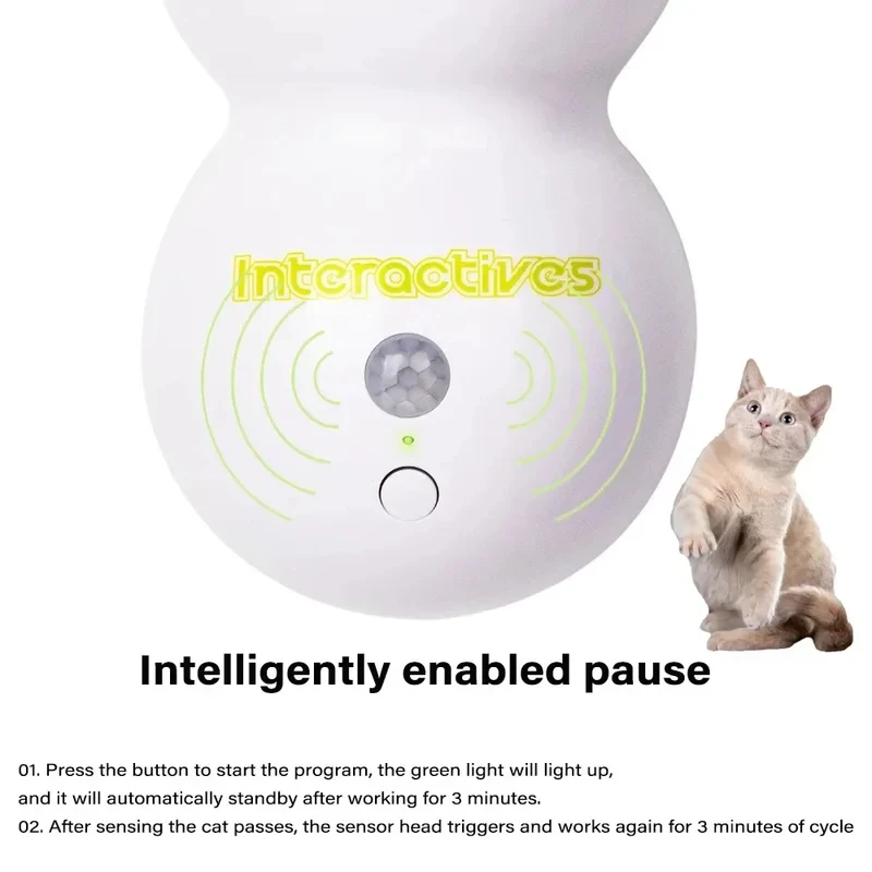 Juguete eléctrico inteligente para gatos con sensor ventosa recargable - imagen 5