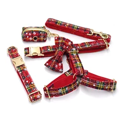 Pack Navideño de lujo 5 piezas para perro y gato – Set collar y arnés