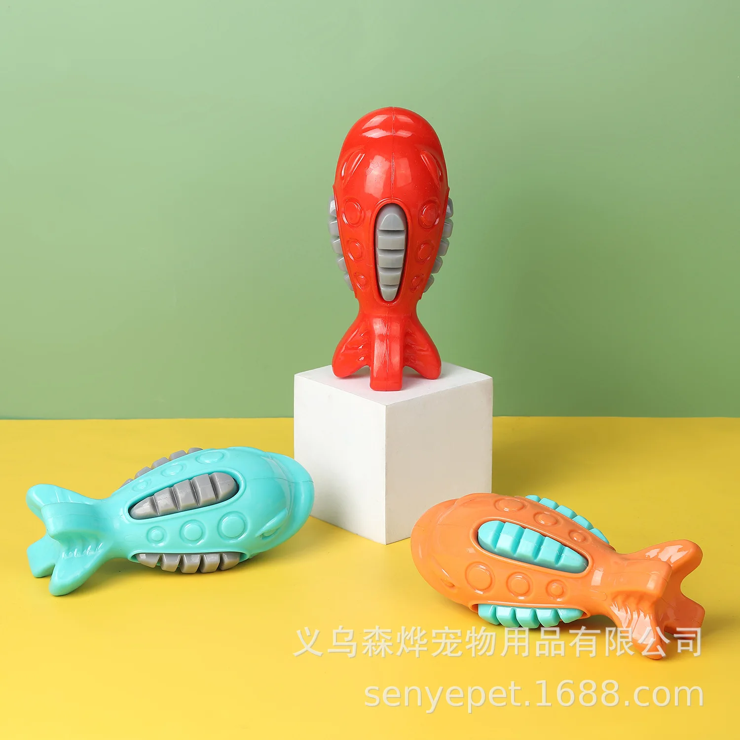 Juguete para perros y mascotas, artefacto para aliviar el aburrimiento, tiburón TPR, sonido flotante, productos solo, consume la fuerza física, productos para mascotas - imagen 3