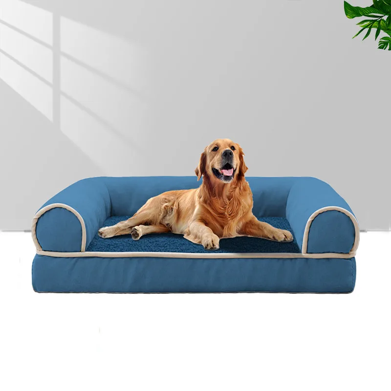 Cama para perro, sofá, sueño profundo, nido para mascotas, manta cuadrada gruesa y cálida para caniche, cojín impermeable, accesorios cómodos para perrera - imagen 2