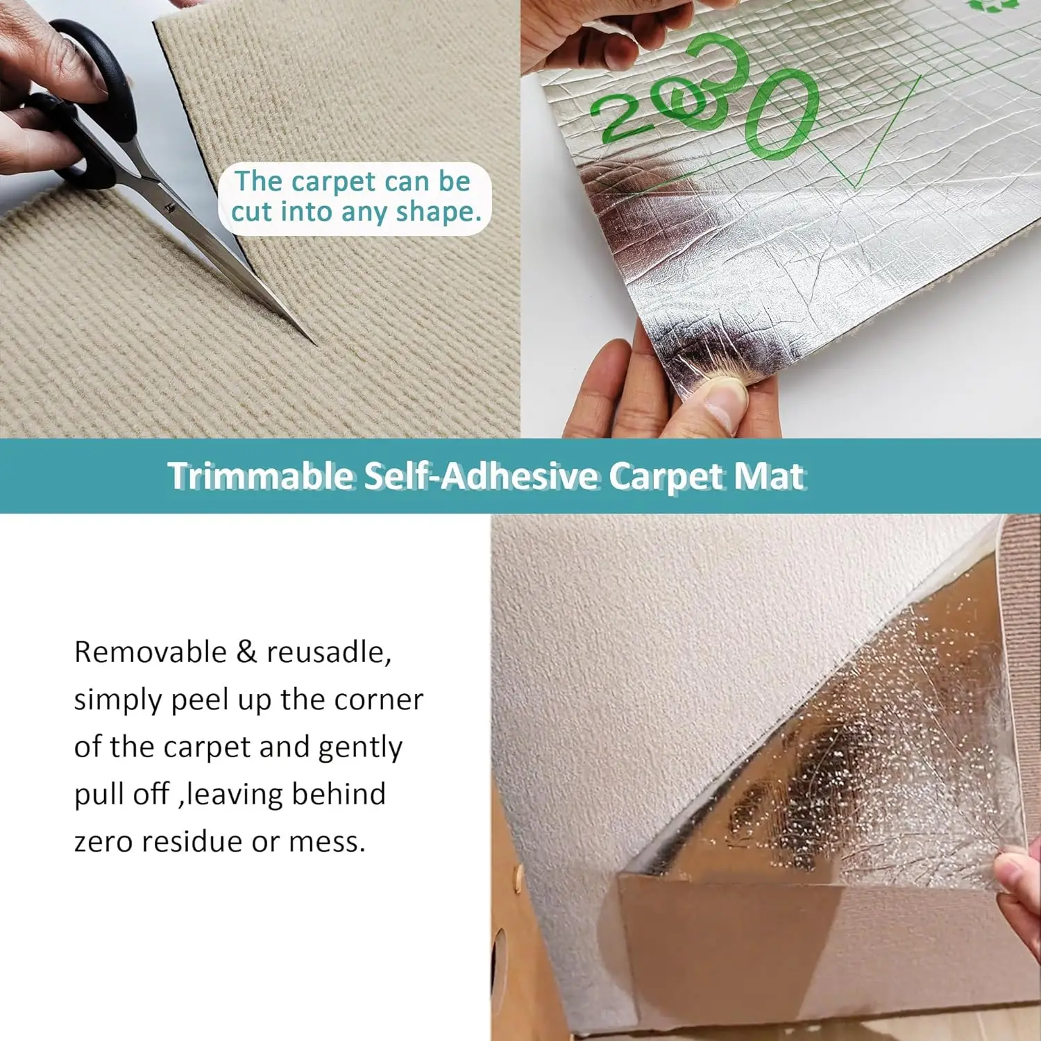 Pared antiarañazos para gatos, sofá DIY, tablero para rascar gatos, patas de protección para sofá, alfombra autoadhesiva recortable, tablero para rascar gatos - imagen 2