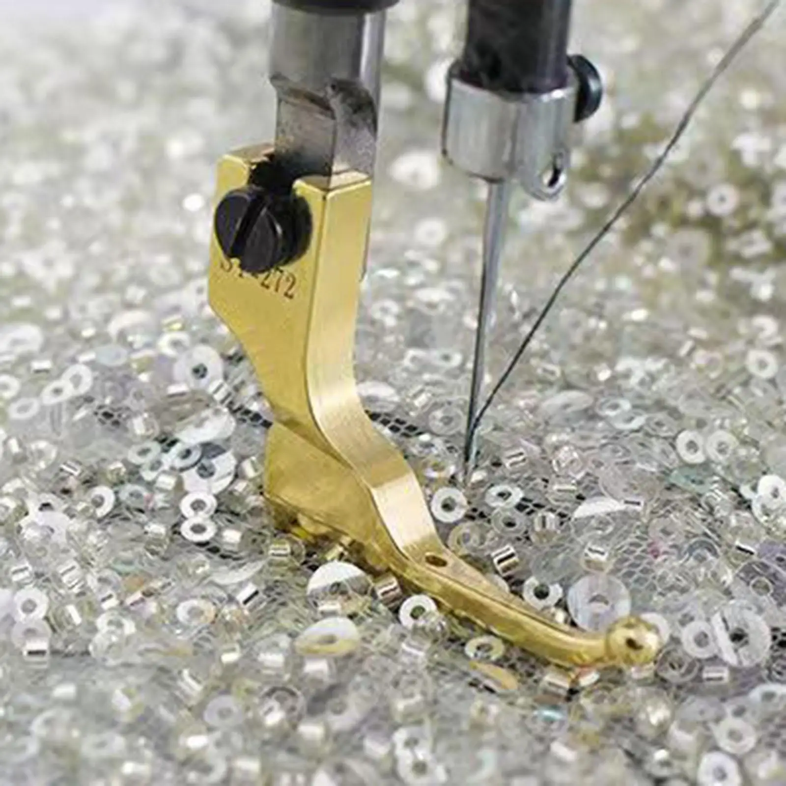 Prensatelas profesional de cuentas de lentejuelas de Metal, alimentación de tela suave para costura y accesorios industriales - imagen 4