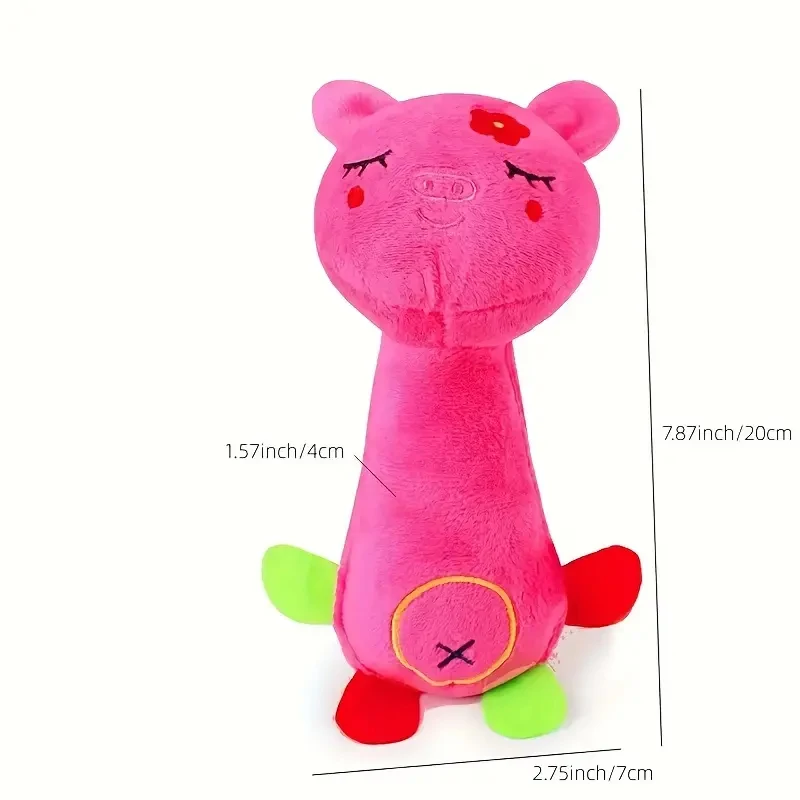 Juguete de peluche duradero y chirriante para perros, perfecto para moler dientes y jugar interactivo con diseño de animales, 1 ud. - imagen 4