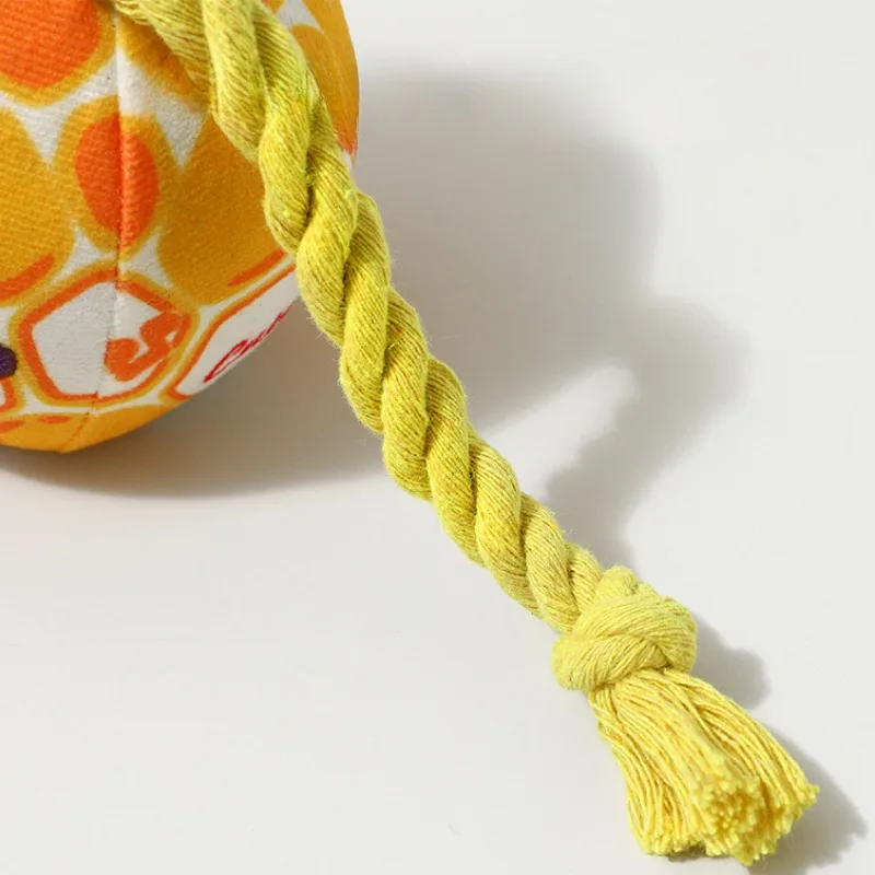 Juguetes chirriantes de lana para perros, suministros interactivos para mascotas, bolas de molienda de dientes resistentes al masticable para interiores, productos de entrenamiento para cachorros - imagen 4