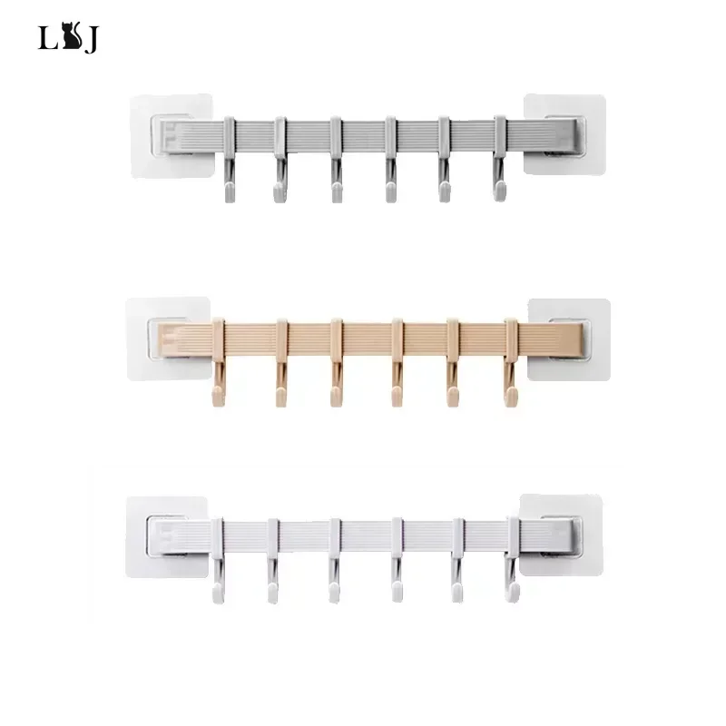 Gancho de almacenamiento de cocina multifunción, armario con 6 ganchos, organizador para el hogar, estante de almacenamiento, despensa, herramientas para el pecho, colgador de toallas, estante para armario - imagen 4
