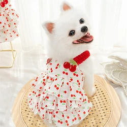 Falda tutú de verano para perros medianos y grandes – Estampado cereza