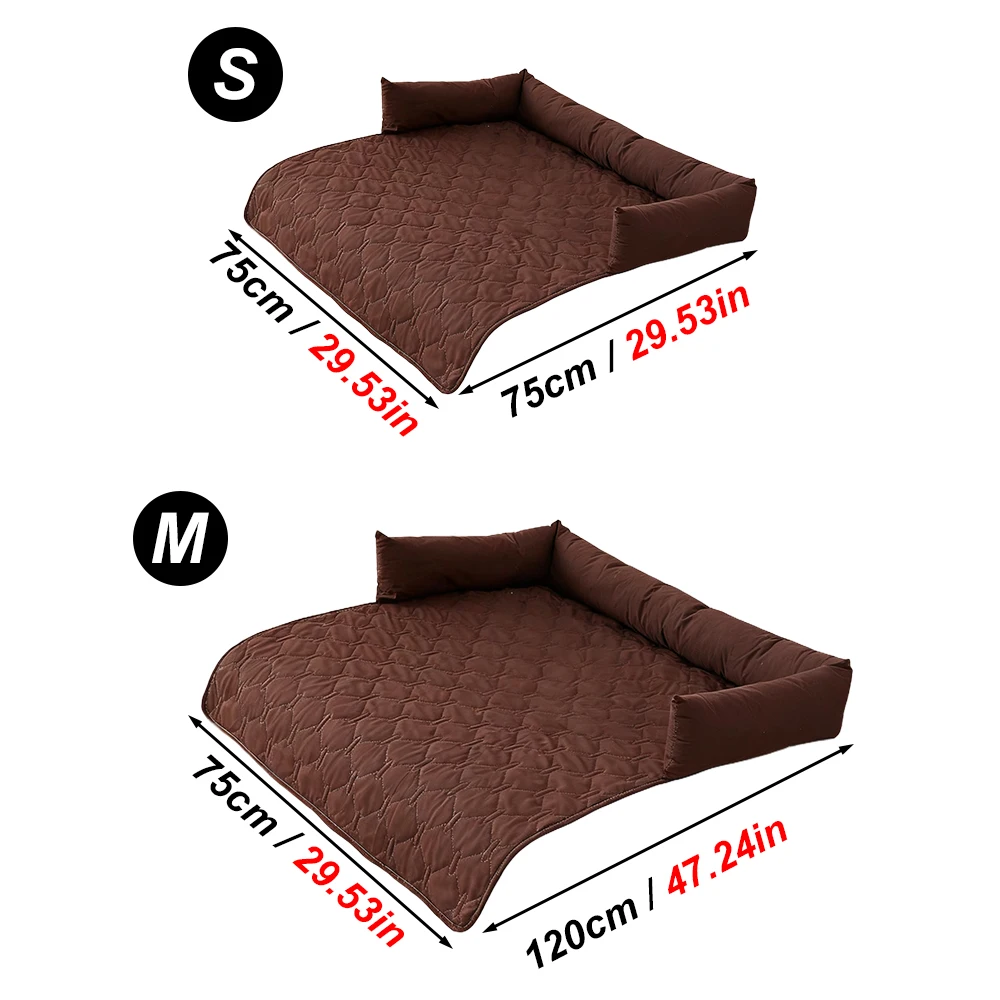 Cojín de sofá impermeable a prueba de humedad para mascotas, con reposacabezas, alfombrilla para dormir resistente a los arañazos, funda para asiento de coche para gatos y perros, 1 ud. - imagen 2