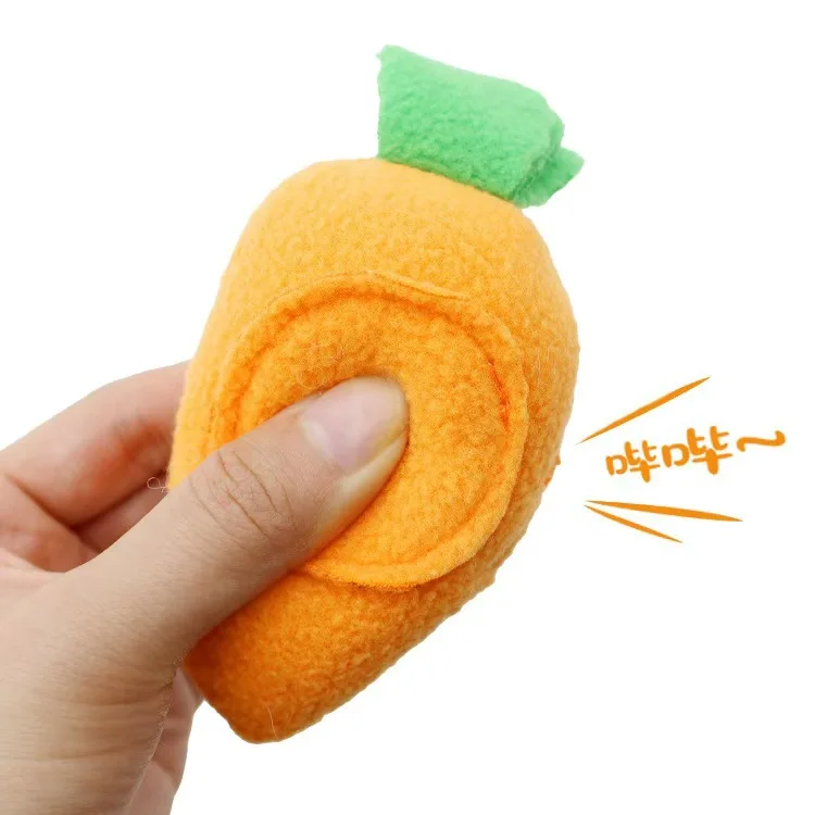 Juguete de zanahoria oculta para mascotas, perro, olfateo, gato, sonido Universal - imagen 3