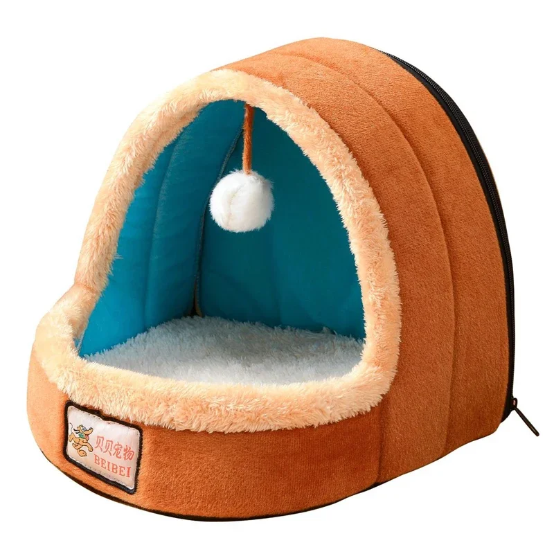 Nueva casa para mascotas para perros pequeños, Perrera para gatos, 4 colores, Cama suave y cálida para mascotas, Cama para cachorros, Cama Perro Hondenmand Panier Chien - imagen 4