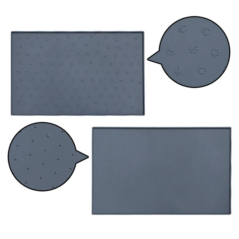 Estera cuadrada de alimentación para mascotas de 30x48cm, almohadilla de alimentación de silicona para comida de perros, mantel impermeable para mascotas, estera de alimentación antideslizante para gatos y perros