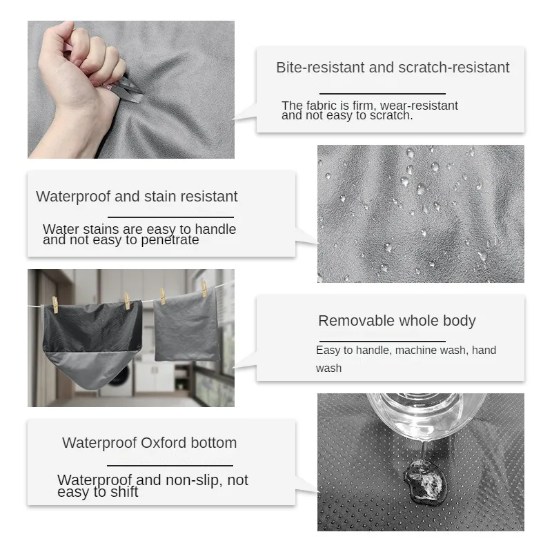 Suministros para mascotas de cuero de imitación, perrera impermeable, cama para mascotas, sofá para gatos, suministros para ARENA, se puede desmontar y lavar - imagen 5