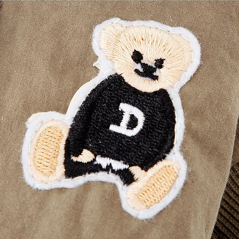 Chaqueta de plumón para perro a la moda, ropa cálida de invierno para perro, chaqueta con estampado de oso para cachorro, abrigo suave bonito para gato, disfraces para mascotas, ropa de Bulldog Francés - imagen 3