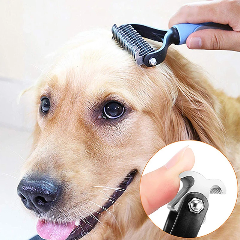 Cepillo para quitar el pelo de perros y gatos, herramienta para quitar el pelo de perros y gatos, cepillo de aseo para cortar piel enredada, - imagen 3