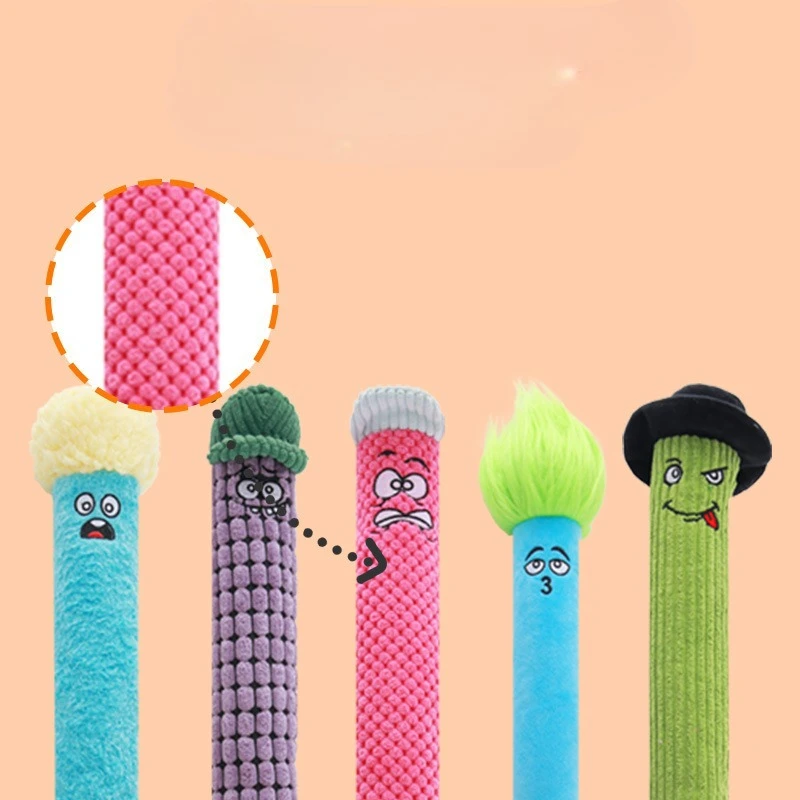 Nuevo juguete largo de peluche para perros, juguete para perros chirriantes de peluche resistente, juguetes para masticar para perros con serpiente de ojos largos, juguetes para chirridos para mascotas, productos para mascotas - imagen 4