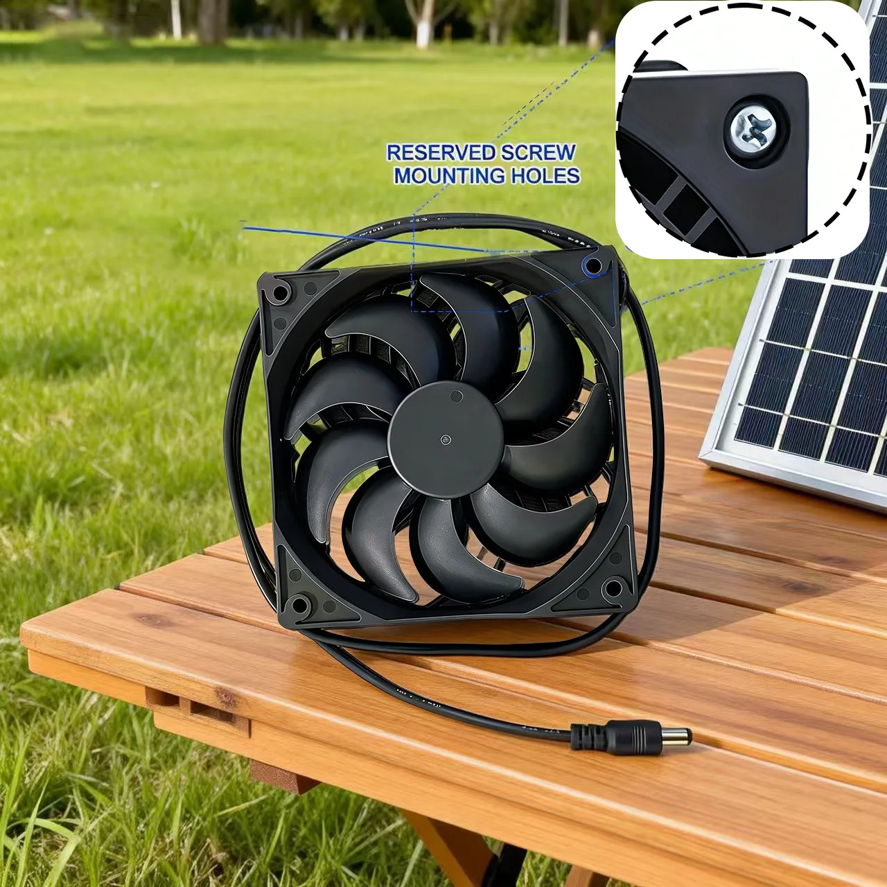 Ventilador solar portátil para gatos y perros – Uso exterior - imagen 2