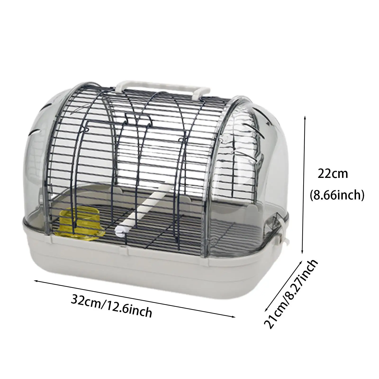 Villa Bird Cage Lightweight Bird Carrier Removable Visible Window Breathable Pet Cage Bird Travel Cage for Parrot Small Birds