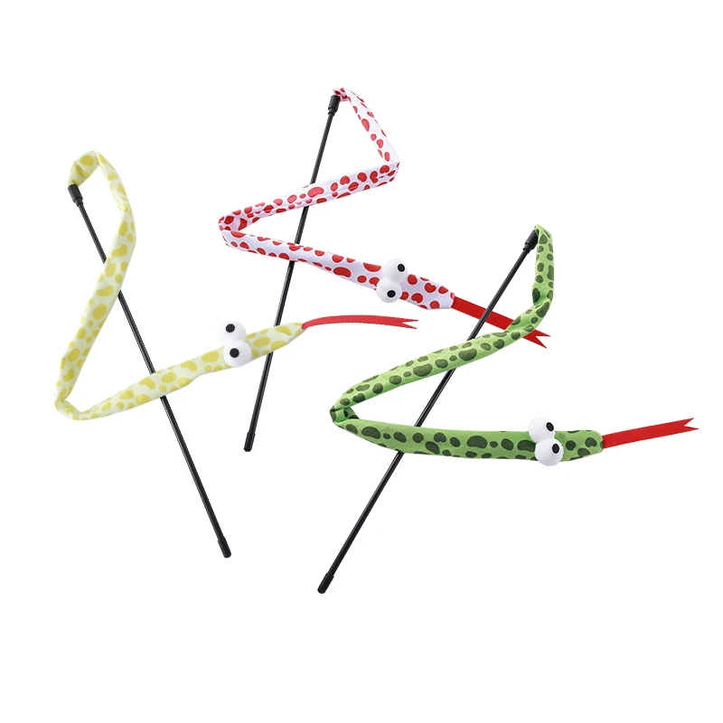 Palo provocador de gatos de peluche de serpiente con papel sonoro, suministros interactivos y divertidos para mascotas - imagen 5