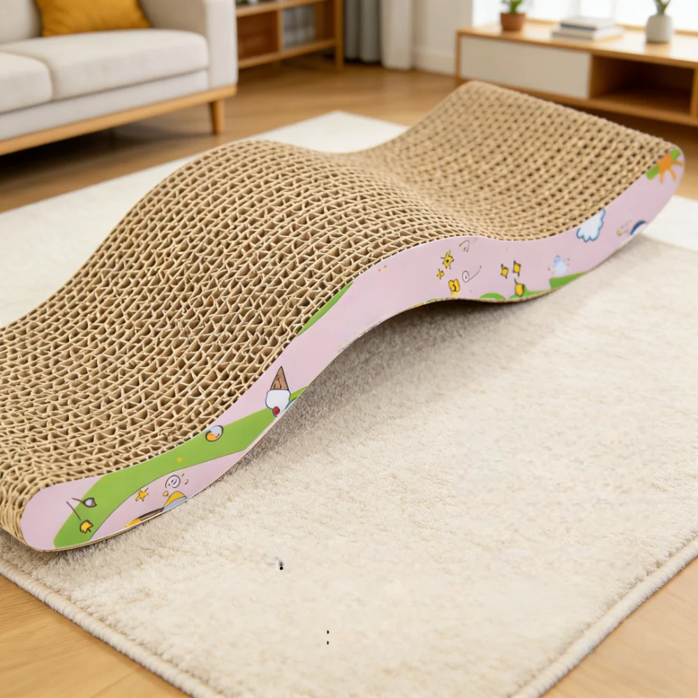 Cama rascador de cartón para gatos, grande y resistente - imagen 5