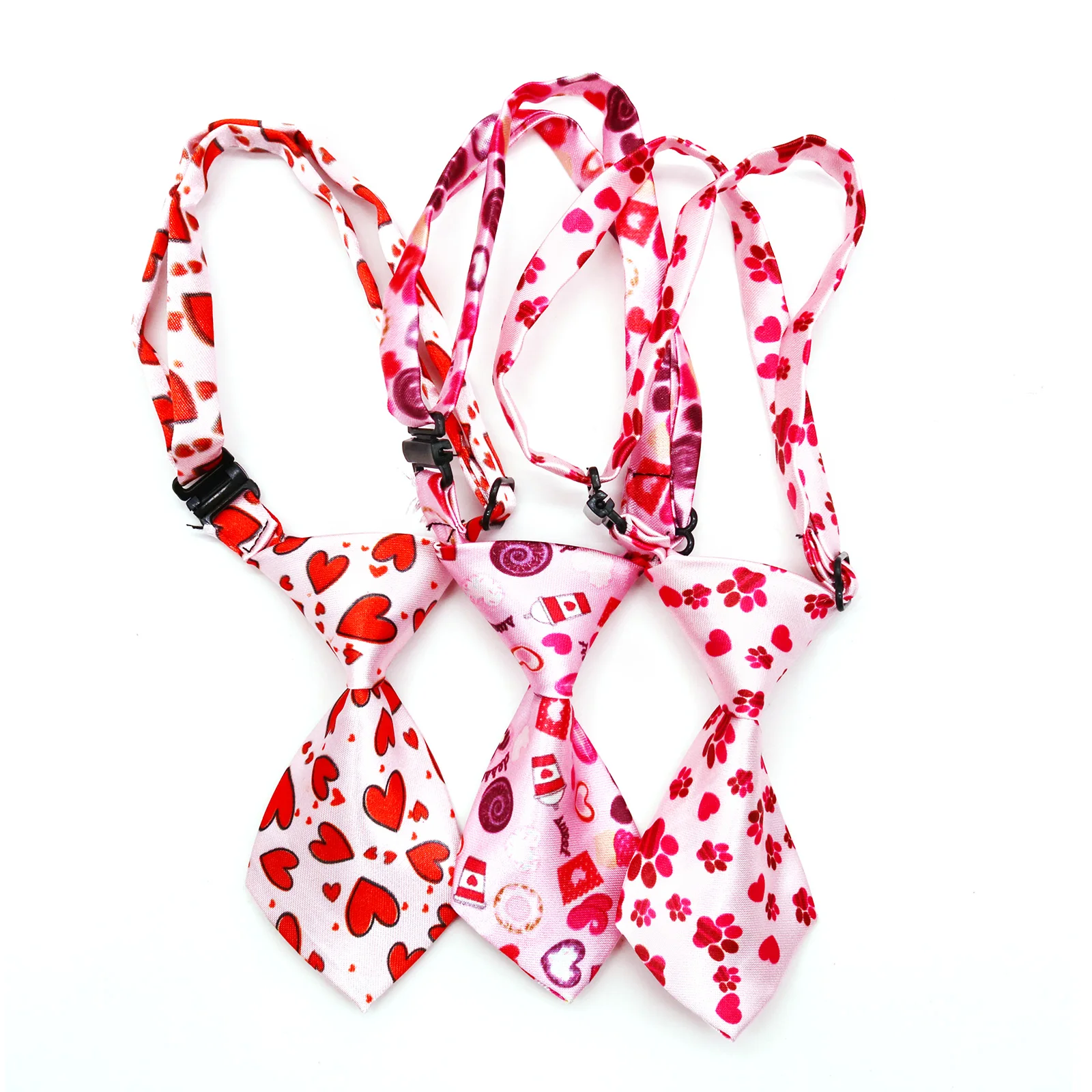 50 Uds. Corbata para perro pequeño, corbata para gato/pajaritas para el Día de San Valentín, corbatas ajustables para perros y mascotas, accesorios de aseo