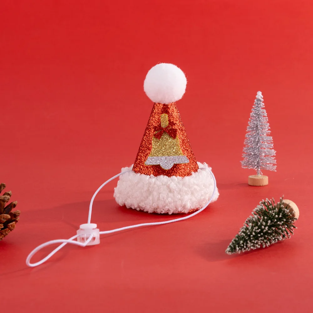 Gorro de Navidad para mascotas, gorros de Papá Noel para gatos, accesorios de vestir para perros, calcetines de regalo para perros, accesorios para perros pequeños - imagen 4