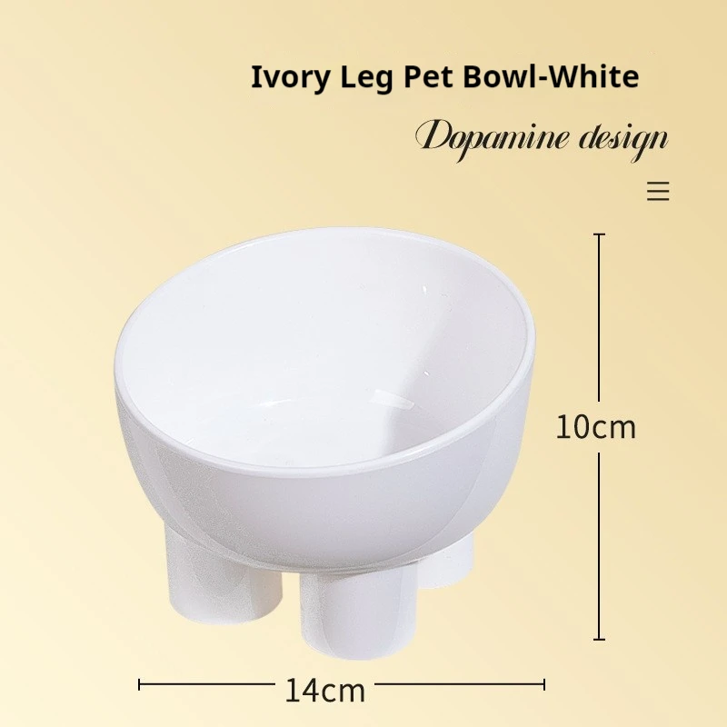 White cat bowl