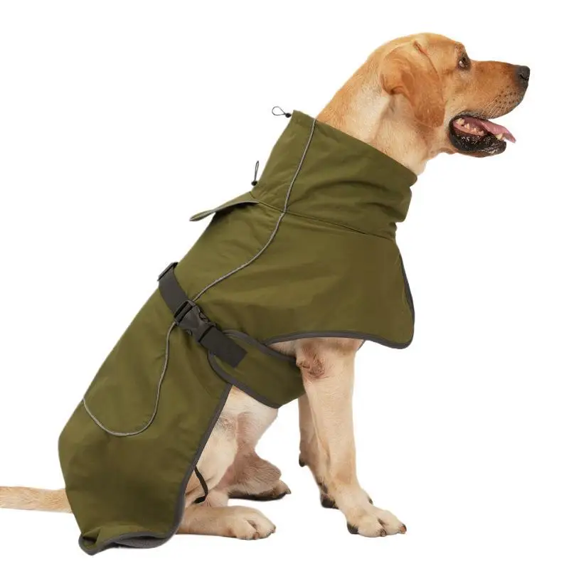 Ropa de invierno para perros, ropa de algodón de terciopelo, ropa gruesa y cálida para perros grandes, ropa reflectante de algodón impermeable a prueba de viento - imagen 2