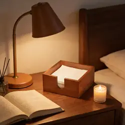 Servilletero de mesa de madera, organizador de Bloc de notas decorativo, caja de almacenamiento para el hogar, oficina, escritorio, cocina, restaurante, cafetería y Bar