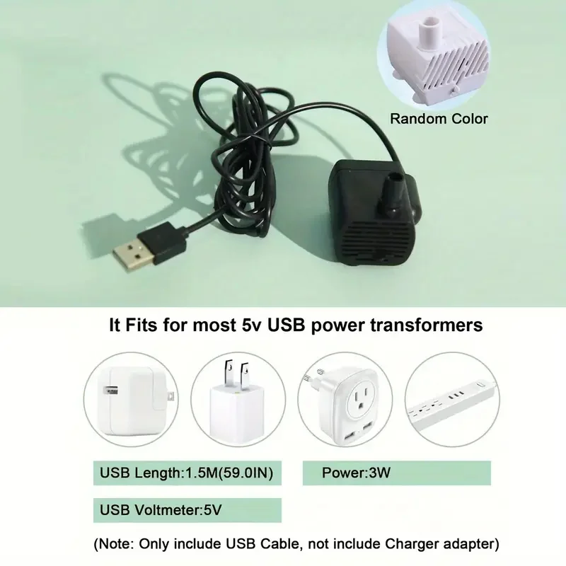 Fuente de agua automática silenciosa USB para gatos y perros - imagen 3