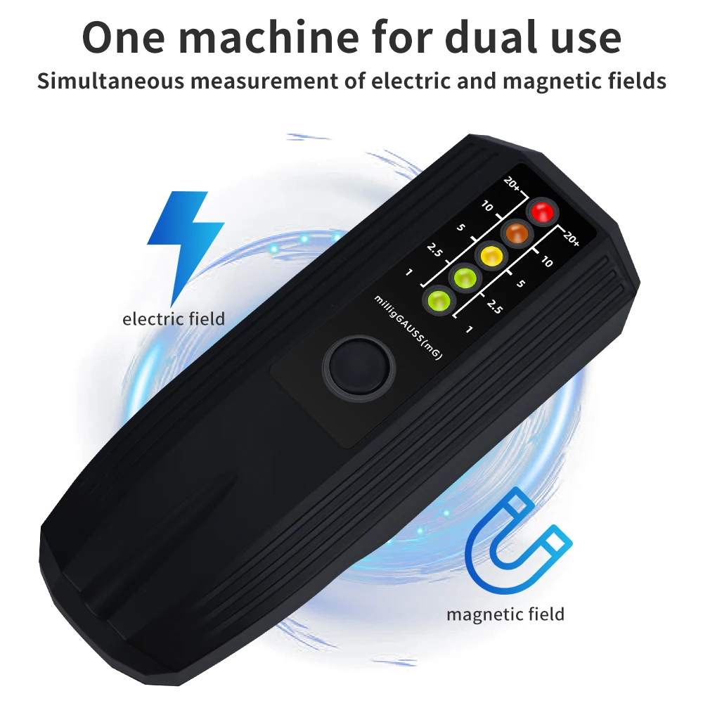 Medidor EMF portátil para gatos y perros con LED de alerta práctico - imagen 4