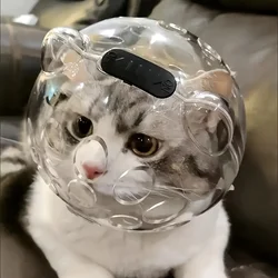 Mascarilla transpirable para gatos antimordeduras - accesorio de aseo