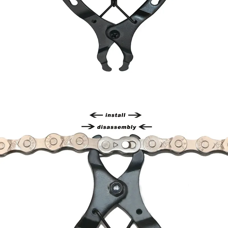 Alicates de hebilla de cadena de eslabones de bicicleta, abrazadera removedora de eslabones de bicicleta de carretera, herramienta de reparación de extracción de eslabones de liberación rápida, herramienta de abrazadera de botón mágico MTB - imagen 4