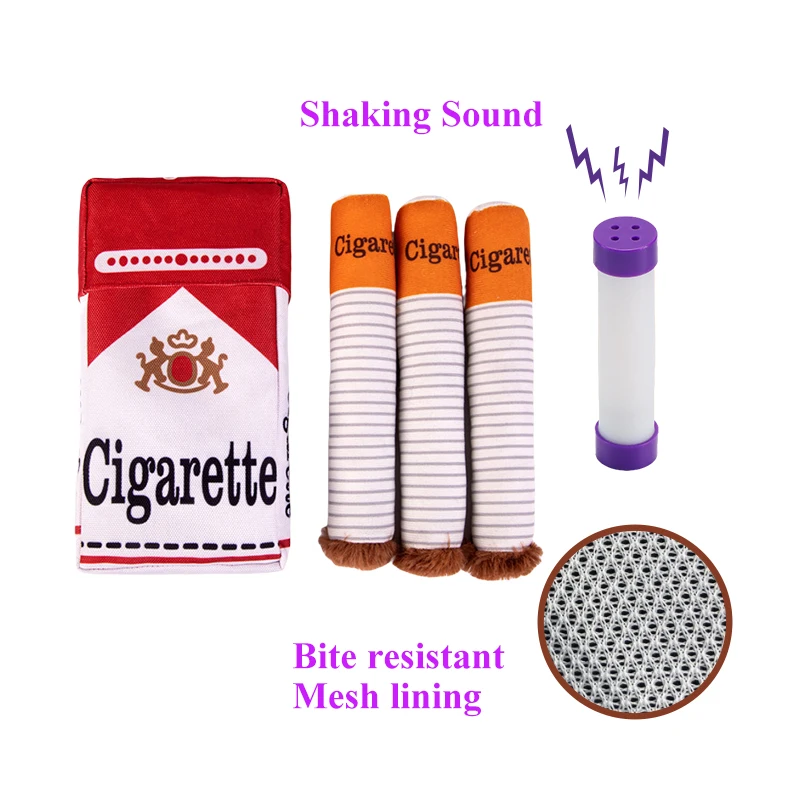 Juguete interactivo peluche para perros con sonido cigarrillo morder - imagen 5